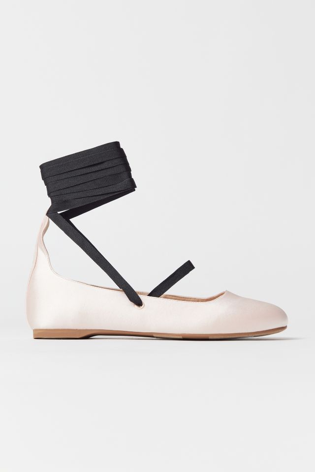 UO Karter Strappy Satin Ballet Flat #1