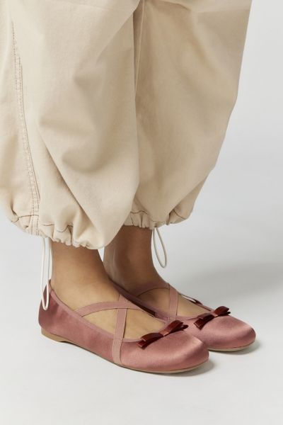 Urban Outfitters Uo Kallie Cross-strap Ballet Flat In Copper