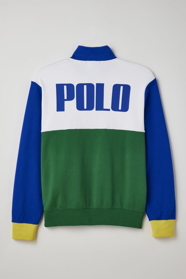 Polo Ralph Lauren Colorblock Logo Quarter Zip Sweatshirt