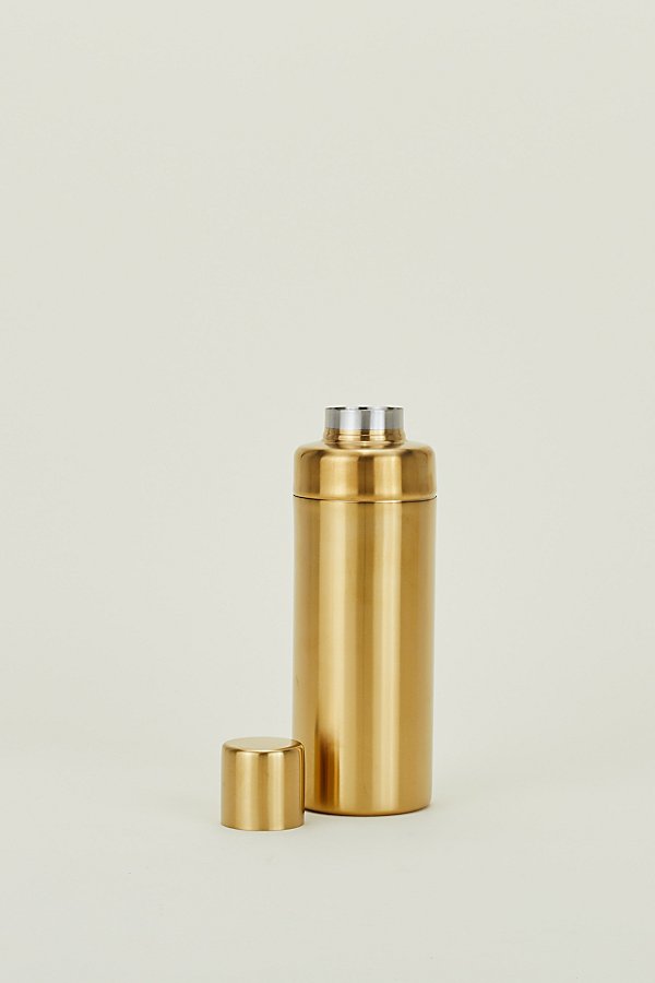 Hawkins New York Simple Brass Cocktail Shaker In Gold