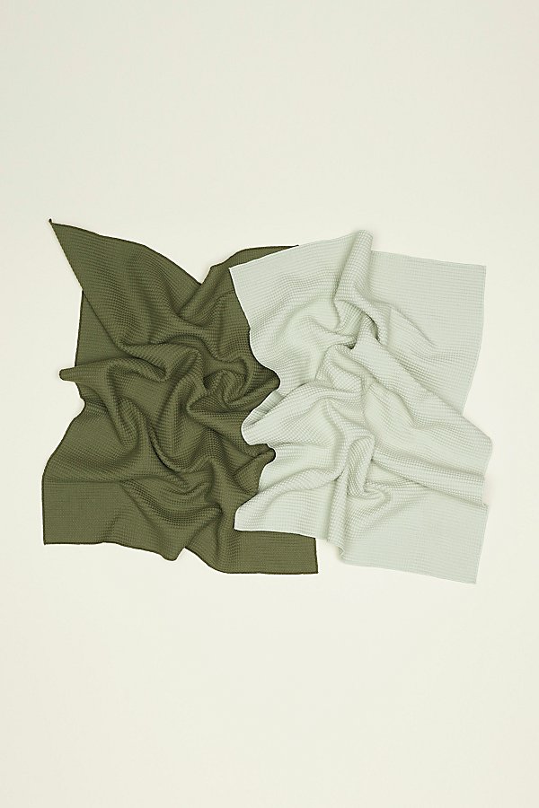 Shop Hawkins New York Essential Waffle Dish Towels In Olive At Urban Outfitters