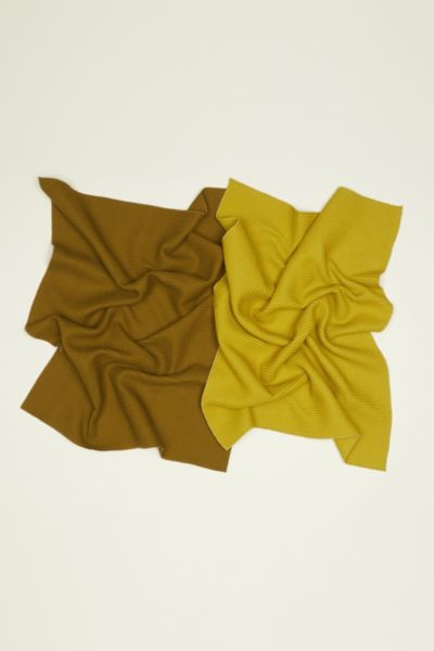 Shop Hawkins New York Essential Waffle Dish Towels In Mustard At Urban Outfitters