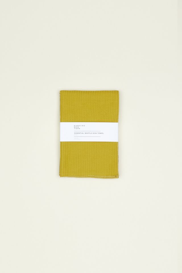 Mustard and Bronze Cotton Waffle Kitchen Towels Set