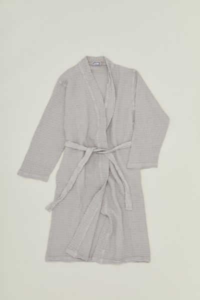 Shop Hawkins New York Simple Waffle Robe In Light Grey At Urban Outfitters