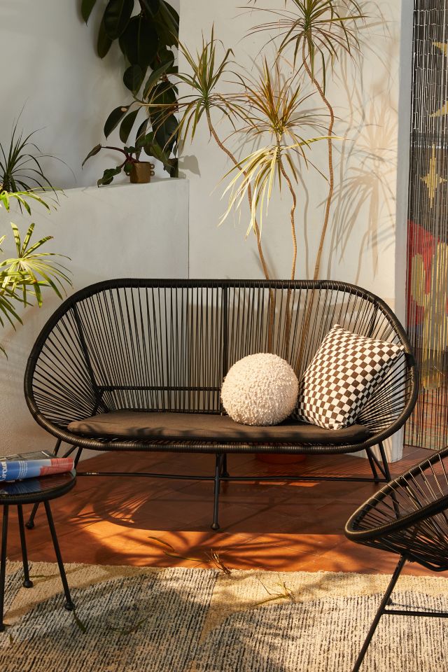 Acapulco Indoor Outdoor Woven Love Seat Urban Outfitters