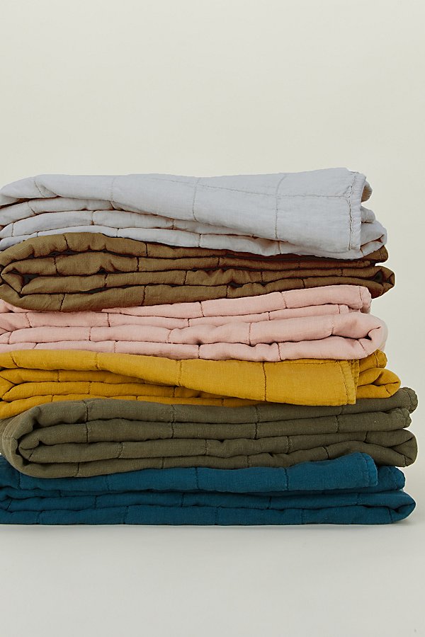 Hawkins New York Simple Washed Linen Quilt