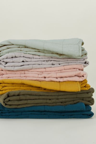 Hawkins New York Simple Washed Linen Quilt