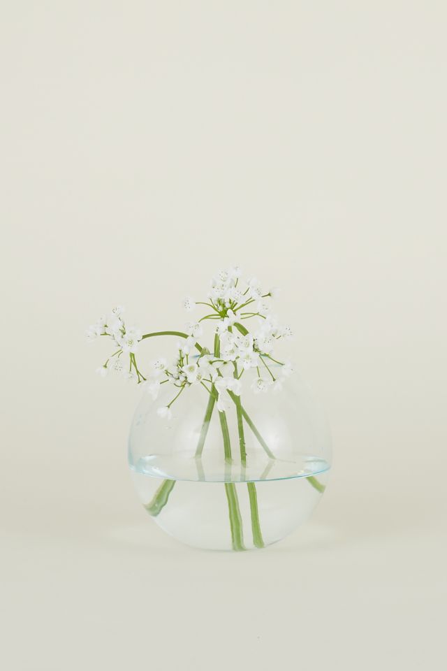 Large Blush Handblown Glass Sphere Vase
