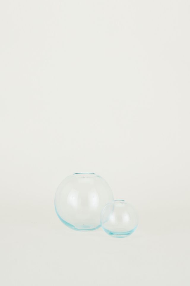 Large Blush Handblown Glass Sphere Vase