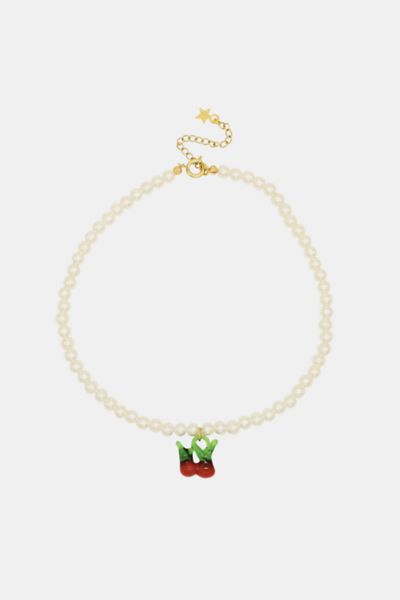 Velvet Luna Cherry Beaded Necklace