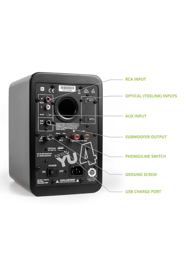 Kanto YU4 Powered Bluetooth Bookshelf Speakers - Pair #3