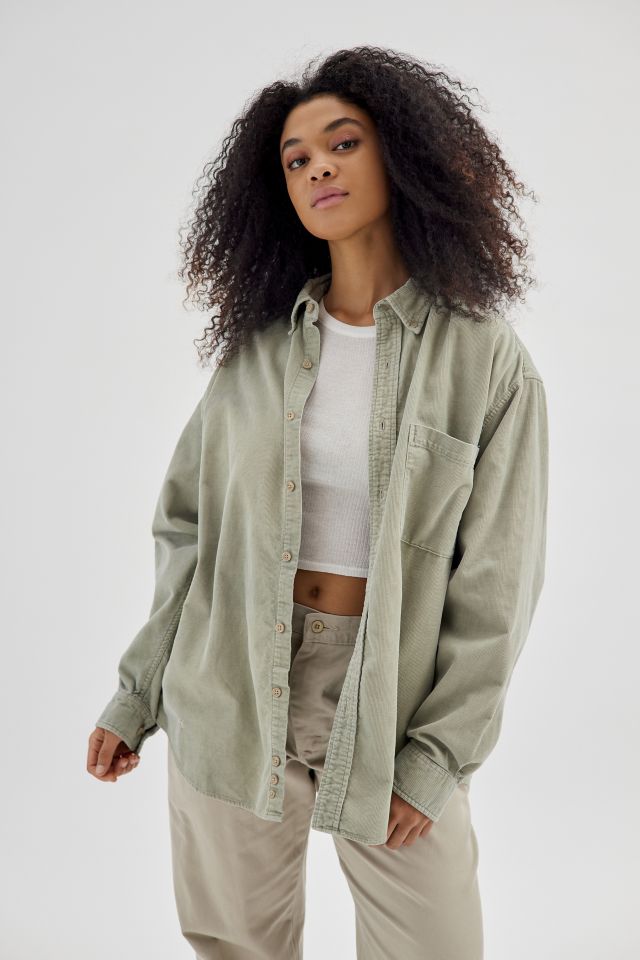 Urban Renewal Remade Overdyed Cord Shirt | Urban Outfitters