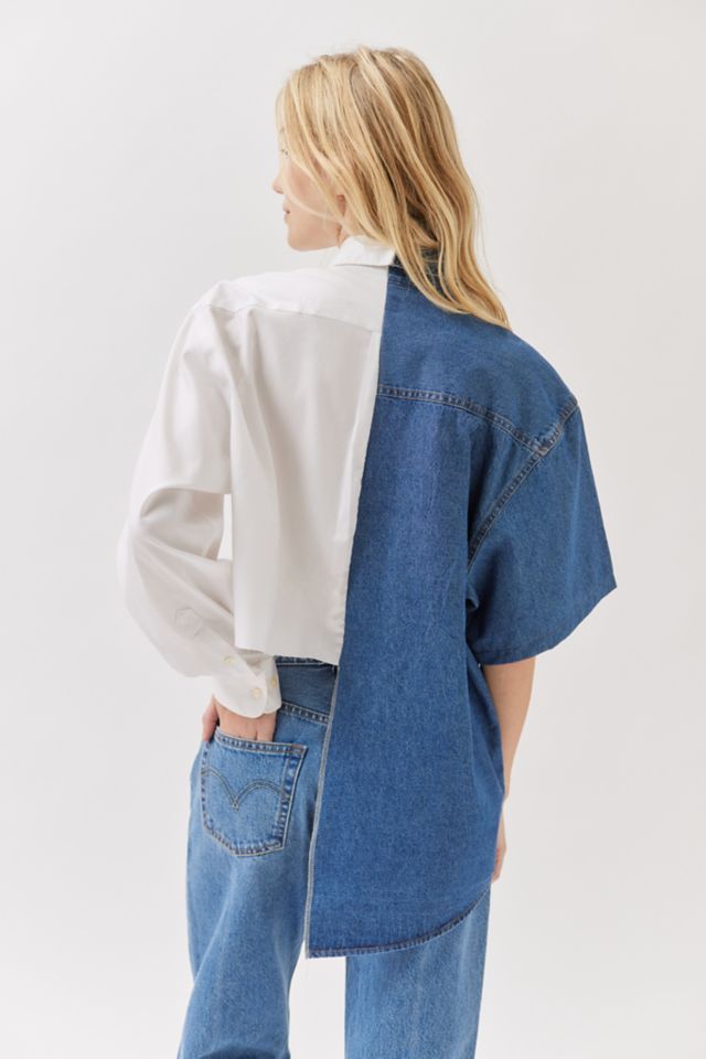 Urban Renewal Remade Spliced Asymmetric Shirt #2