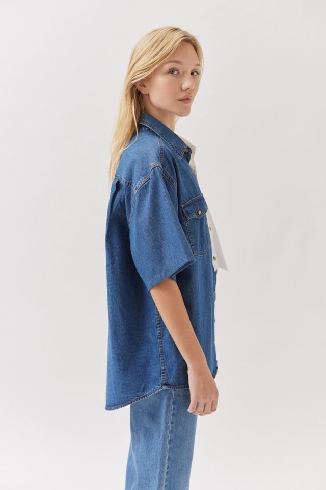 Urban Renewal Remade Spliced Asymmetric Shirt #5
