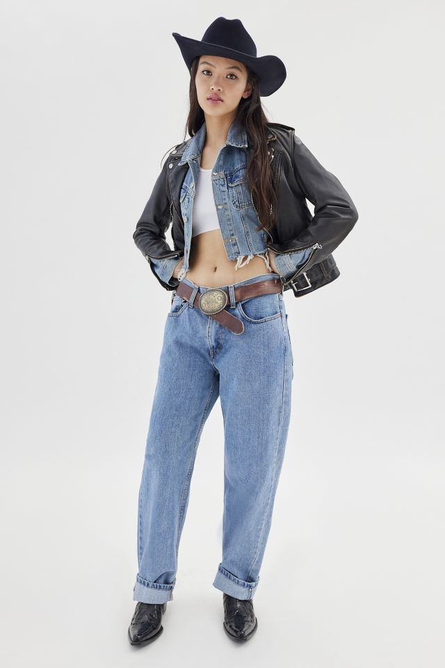 Urban Renewal Remade Raw Cropped Fit Denim Jacket #3