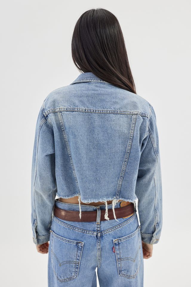 Urban Renewal Remade Raw Cropped Fit Denim Jacket #4