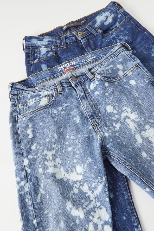 Urban Renewal Remade Bleach Splatter Y2K Flared Jean #1