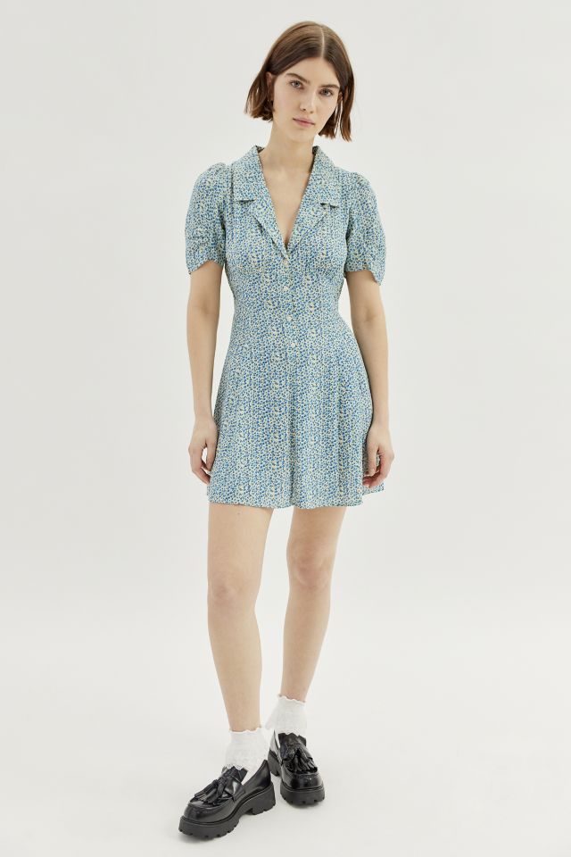 UO Crowley Collared Floral Mini Dress #1