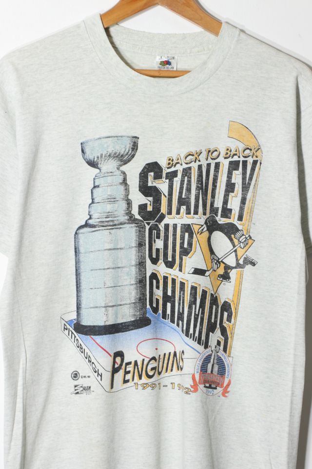 VINTAGE SET OF 5 Pittsburgh Penguins Champion Stanley Cup Pop Beer Cans On  Base