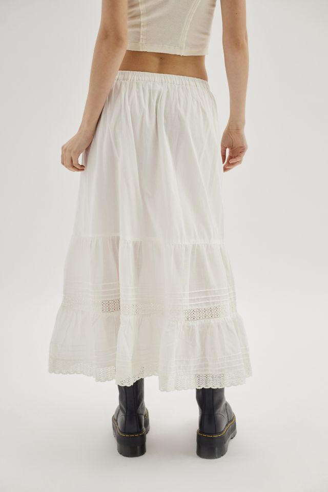 Urban outfitters shop white midi skirt