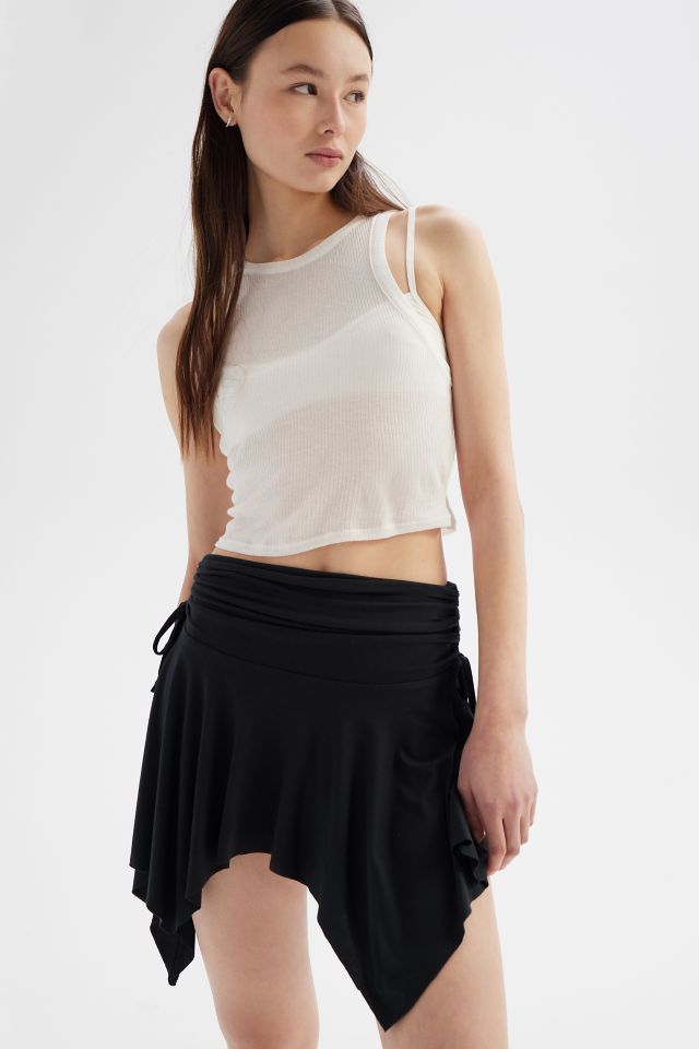 UO Wren Knit Asymmetrical Mini Skirt #1