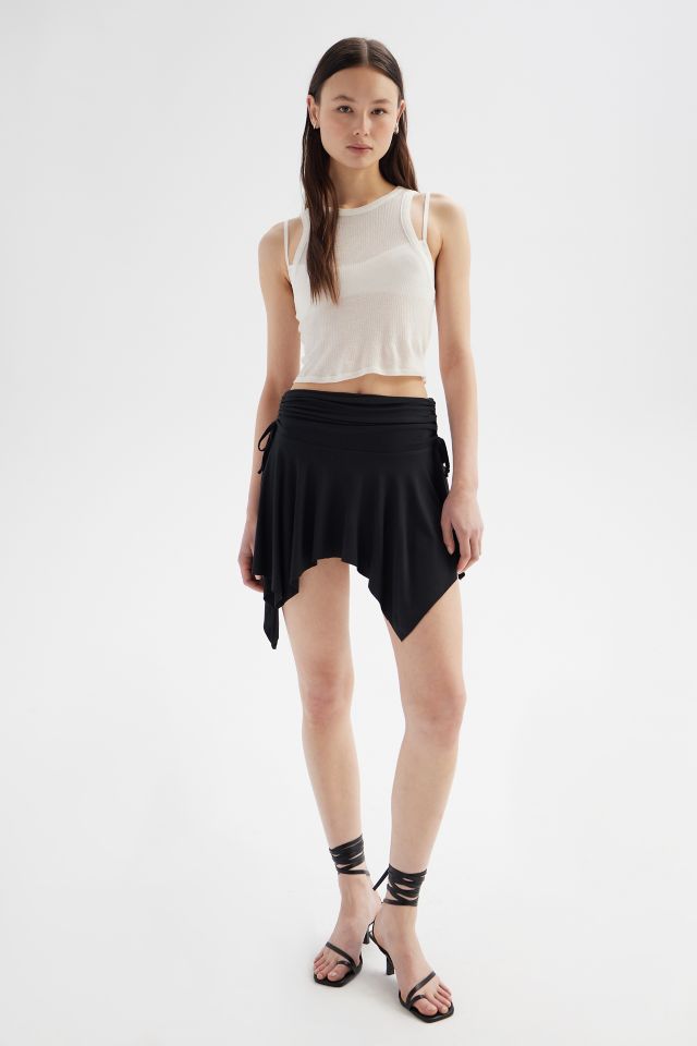 ASYMMETRICAL BLOCK DETAIL MINI SKIRT - East Hills Casuals