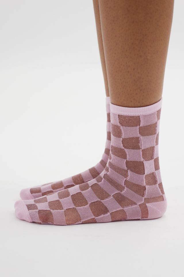 Sheer Checkered Trouser Sock #2