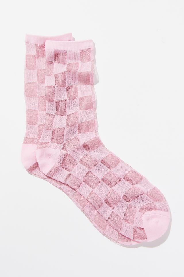 Sheer Checkered Trouser Sock #3