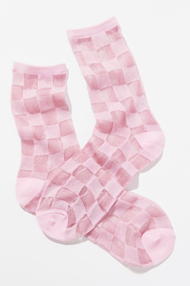 Sheer Checkered Trouser Sock #4