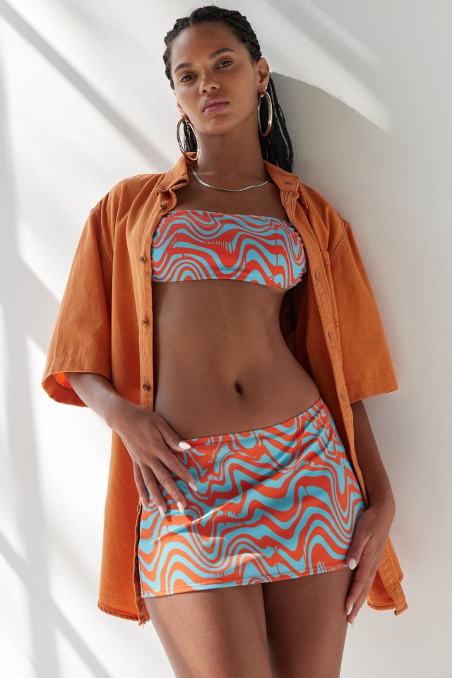 Mini skirt store swim cover up