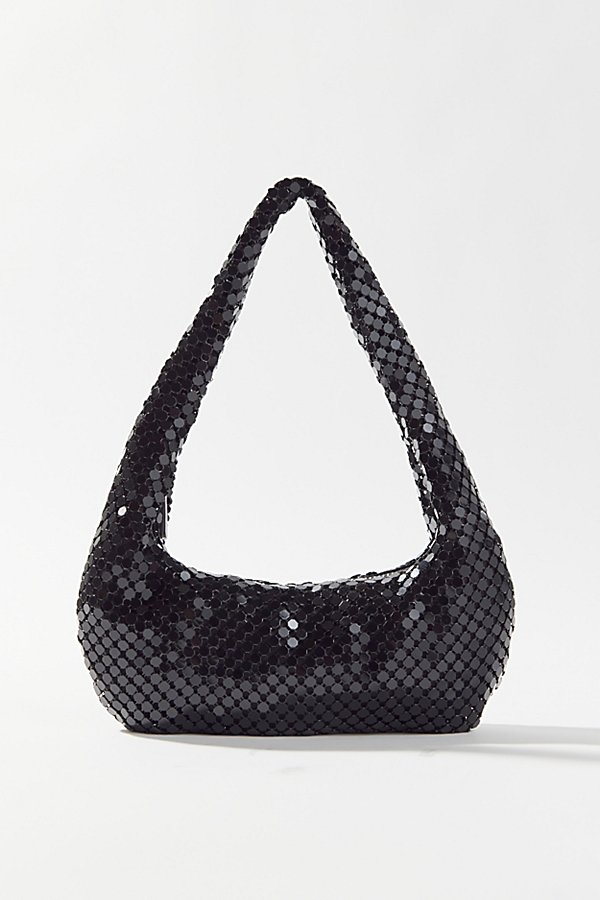 Urban Outfitters Uo Chainmail Crescent Baguette Bag In Blue