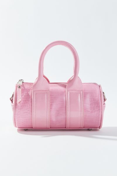 Urban Outfitters Uo Lizzie Mini Duffle Bag In Pink Croc