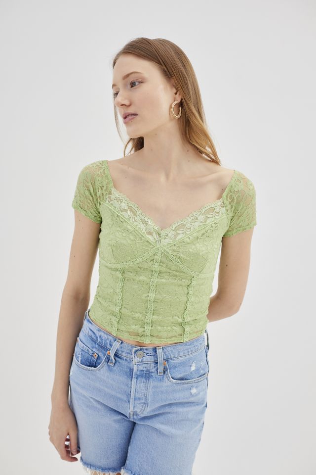 Urban Renewal Remnants Floral Lace Top