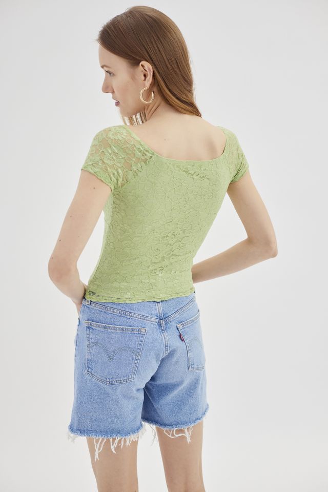 Urban Renewal Remnants Floral Lace Top