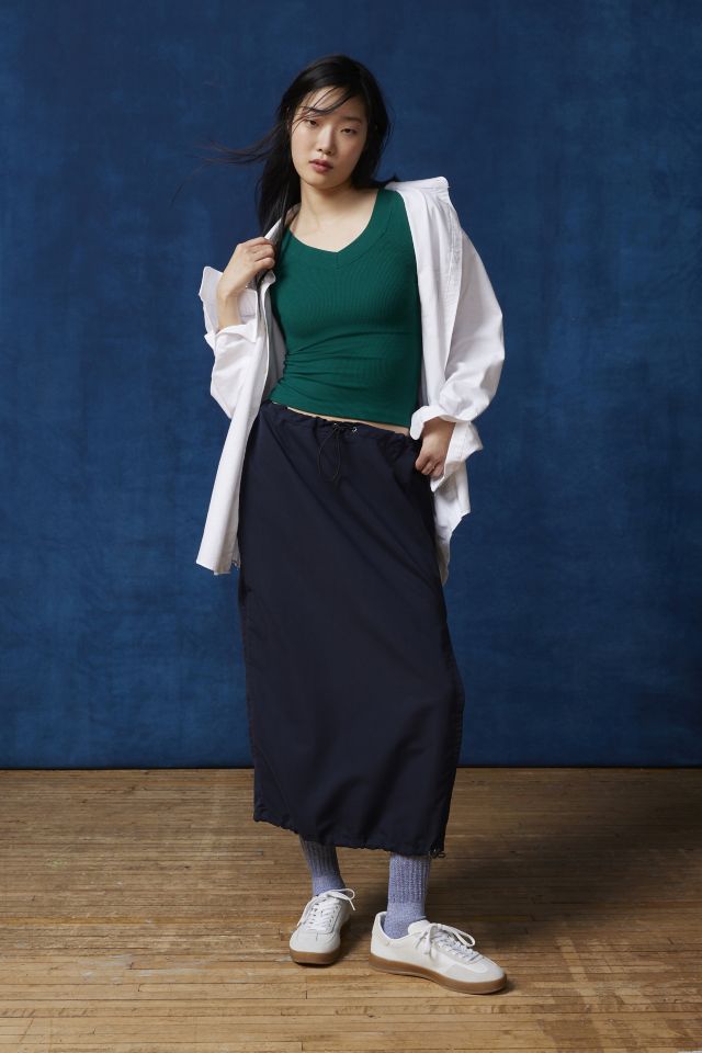 BDG Shannen Ribbed V-Neck Top #1