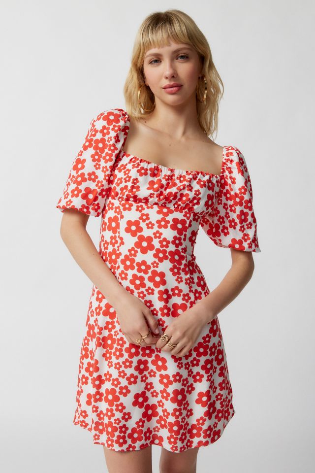 Glamorous Puff Sleeve Floral Mini Dress