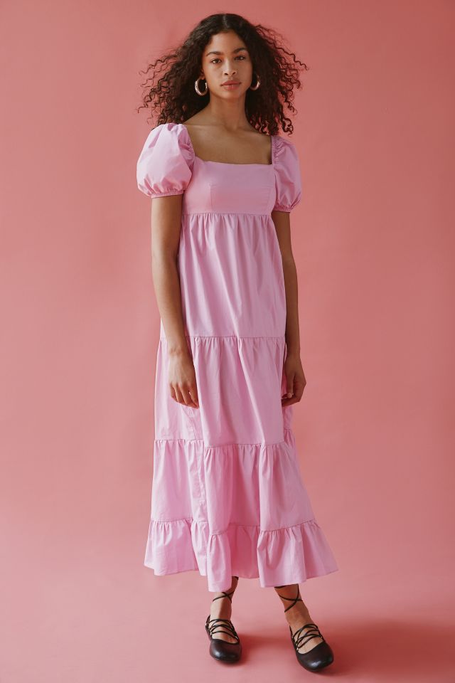 Glamorous Puff Sleeve Midi Dress #1