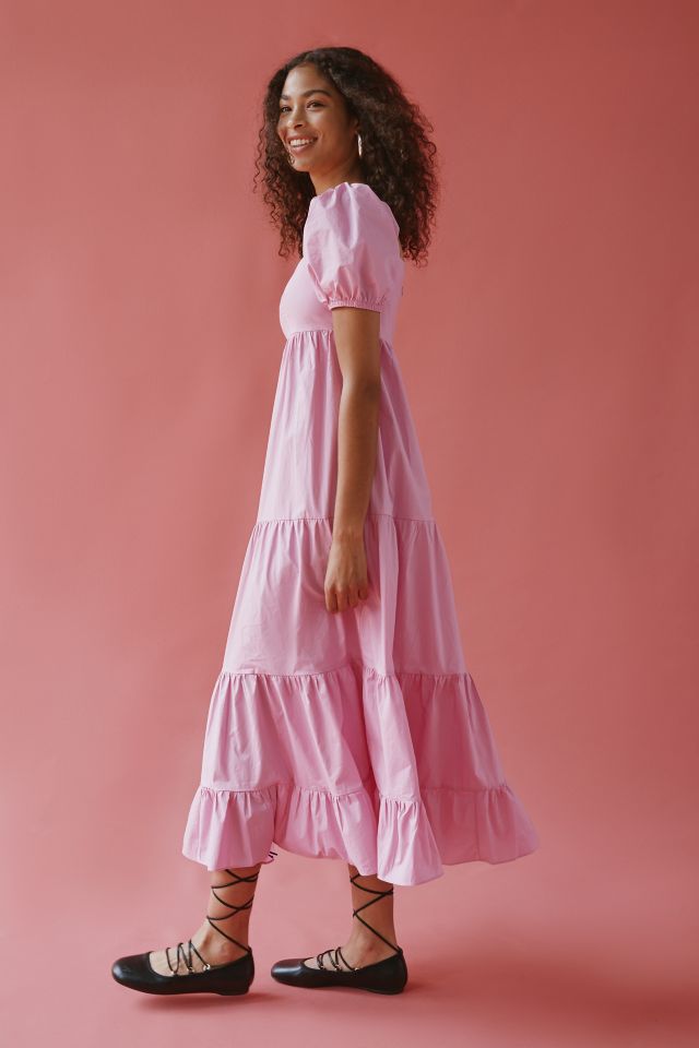 Glamorous Puff Sleeve Midi Dress #3