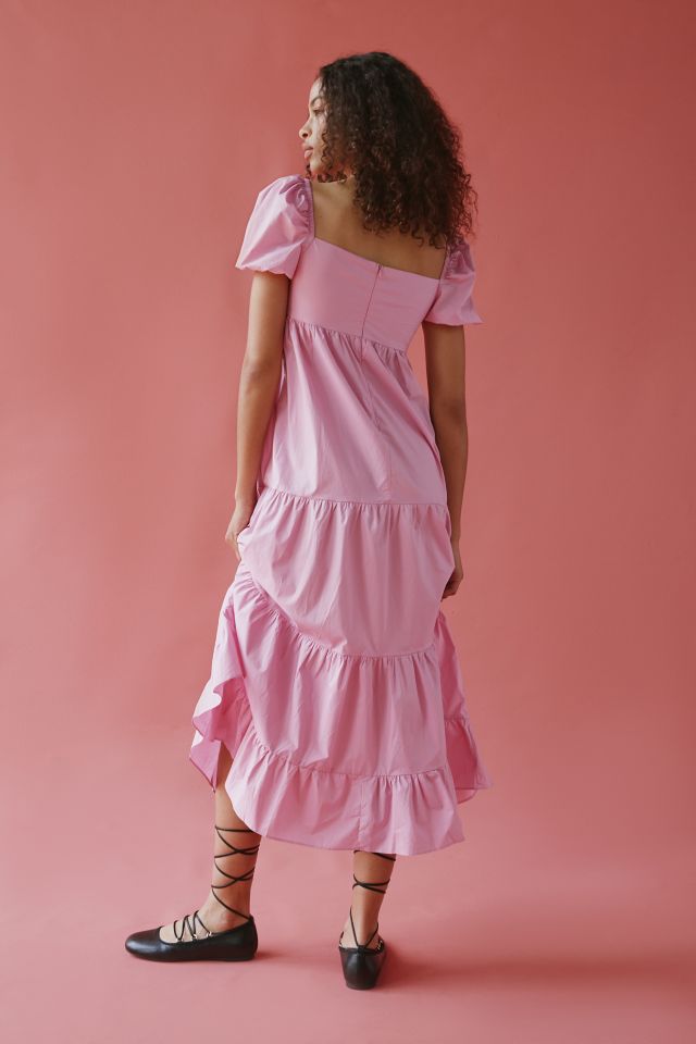 Glamorous Puff Sleeve Midi Dress #4