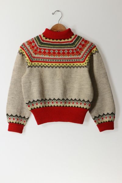 Vintage Handmade in Norway Wool Turtleneck Sweater | Urban Outfitters