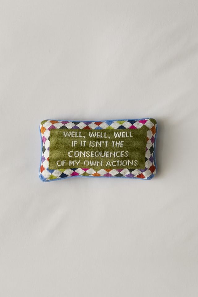 Well Needlepoint Throw Pillow By Furbish #1