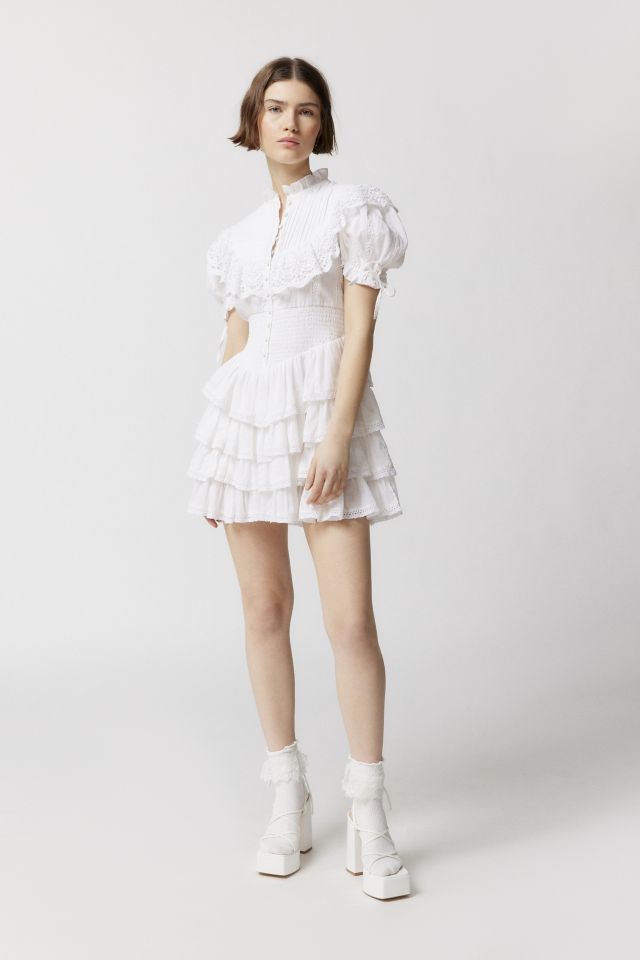 Robe Mini Étagée en Dentelle Greta de Amy Jane London #1