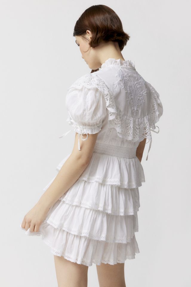 Robe Mini Étagée en Dentelle Greta de Amy Jane London #4
