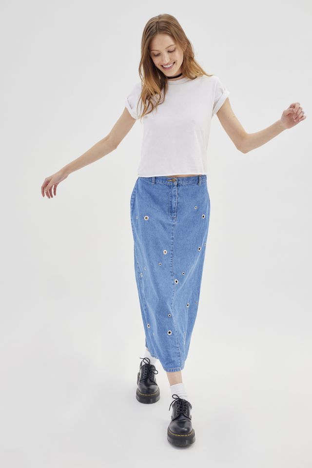 Urban Renewal Remade Grommet Detail Maxi Skirt #3