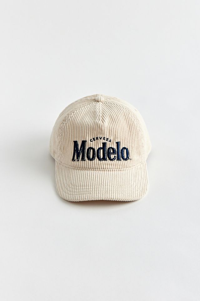 Modelo 5-Panel Cord Snapback Hat in Cream, Men's at Urban