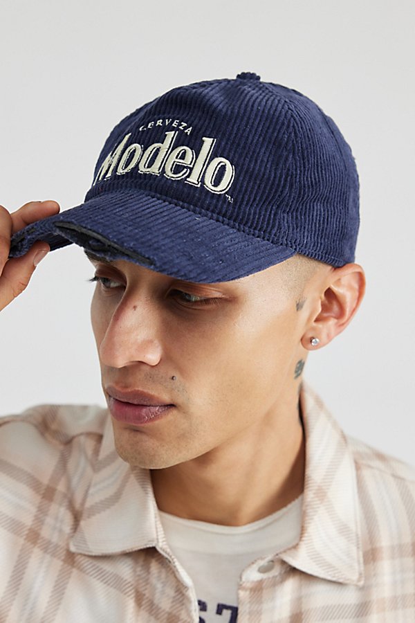 Urban Outfitters Modelo 5-panel Cord Snapback Hat In Navy, Men's At