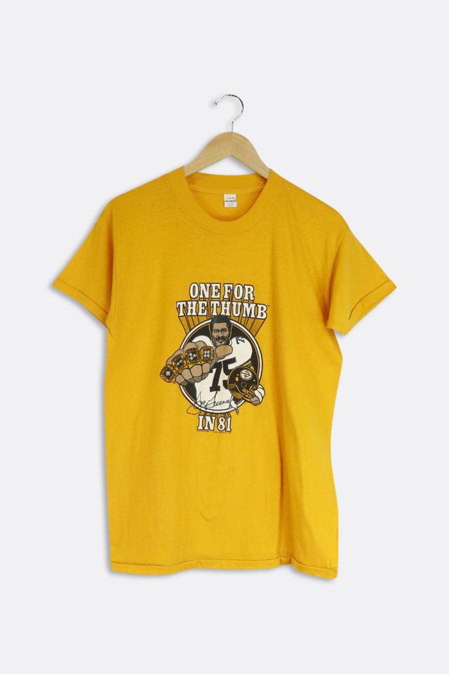 vintage pittsburgh steelers shirt. joe greene animation graphic aop single  stitc