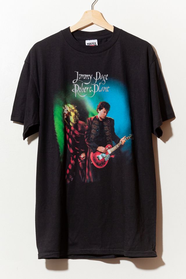 Vintage 1990s Deadstock Jimmy Page Robert Plant Tour T-Shirt Vintage 1990s Deadstock Jimmy Page Robert Plant Tour T-Shirt