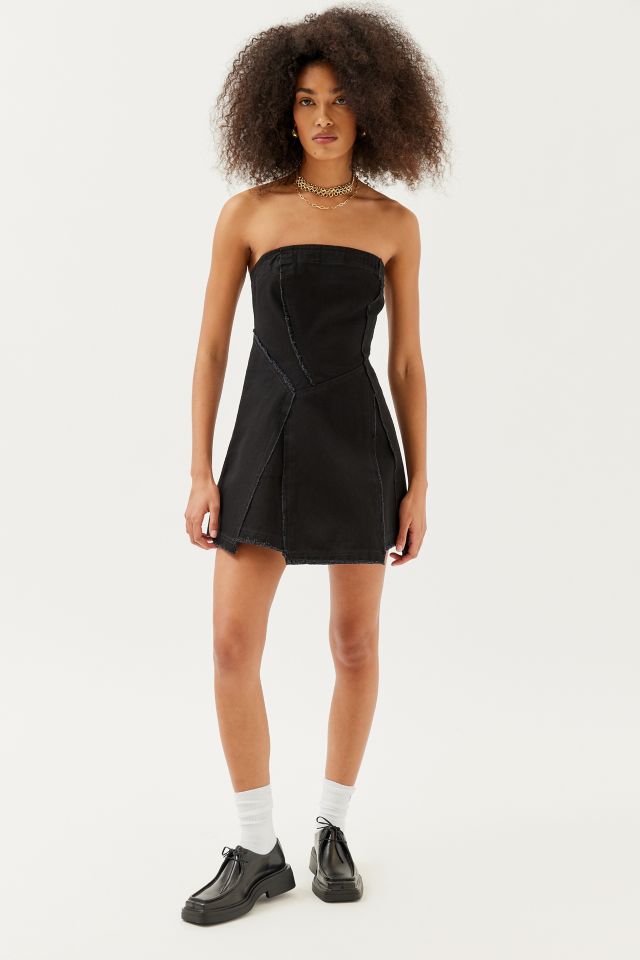 Robe Mini Bretelles Denim Épissé Jasmin UO #1