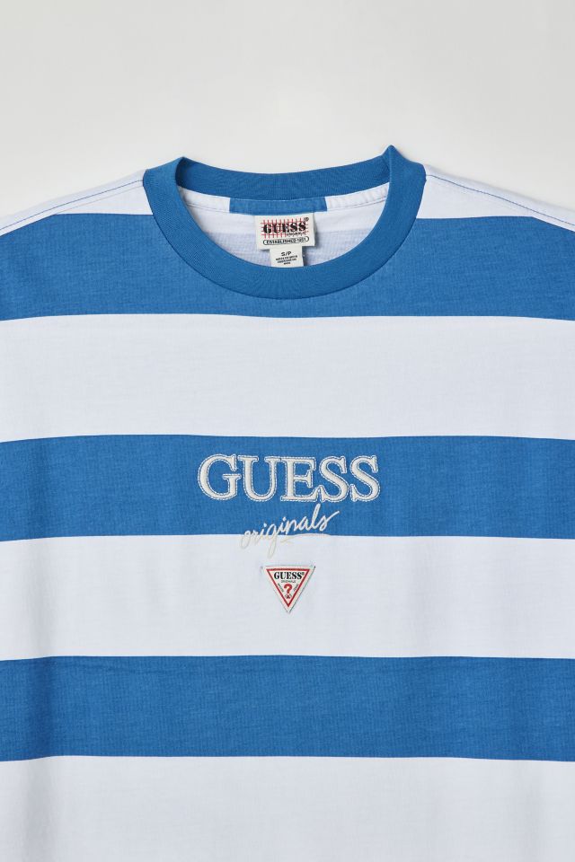 Guess pink and outlet blue striped shirt